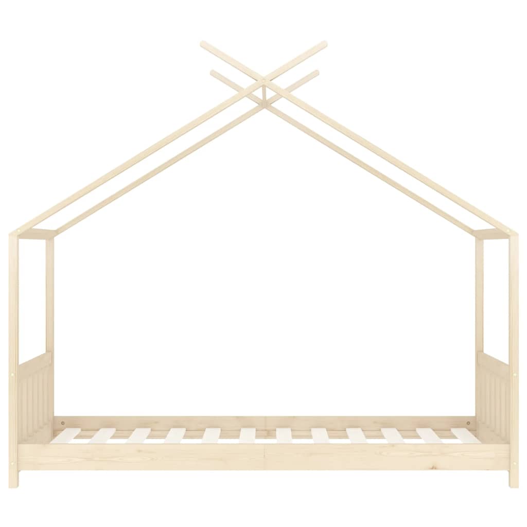 Kids Bed Frame Solid Pine Wood 70x140 cm